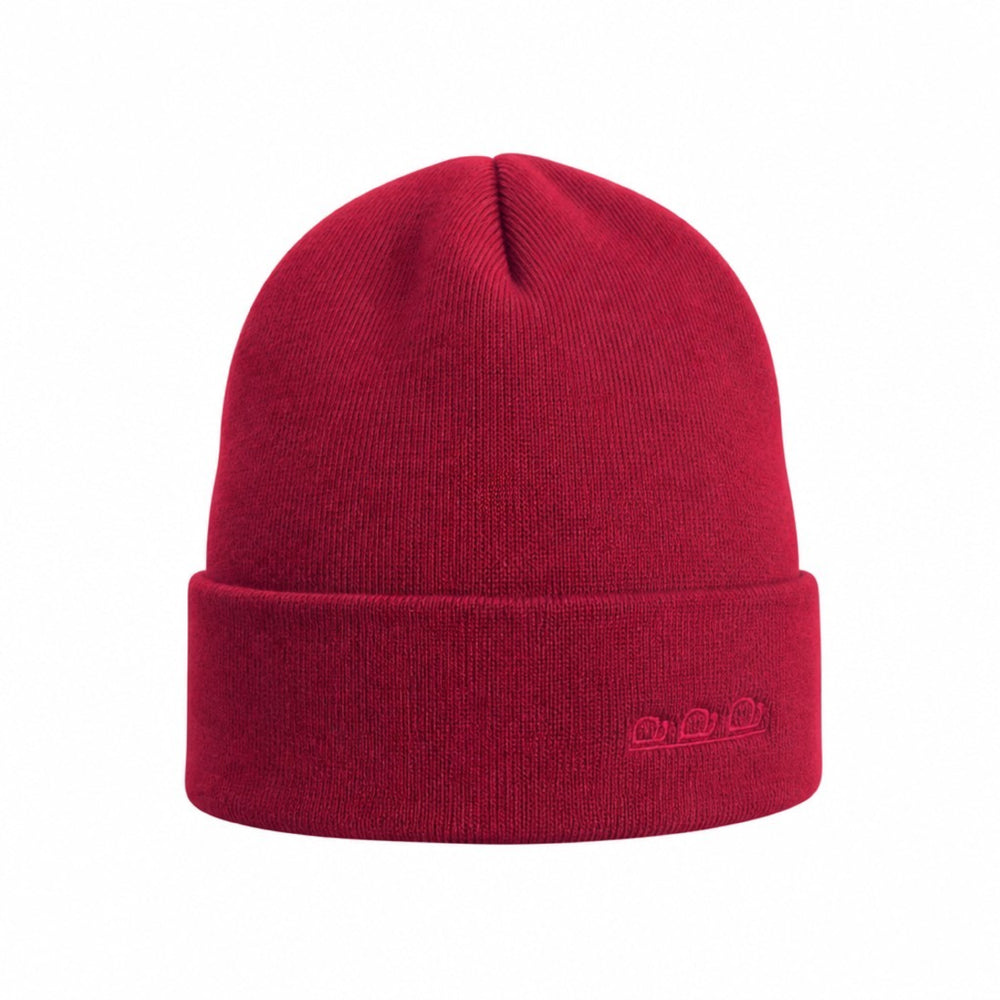 K5001X | ORTLES - Unisex Knit Beanie Made in Italy. Color: Bordeaux