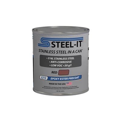 Steel-It Paint, Epoxy Ester Primer, Rust Inhibitors and Preventative, Red, 1 Quart , Each - FGPA2213Q