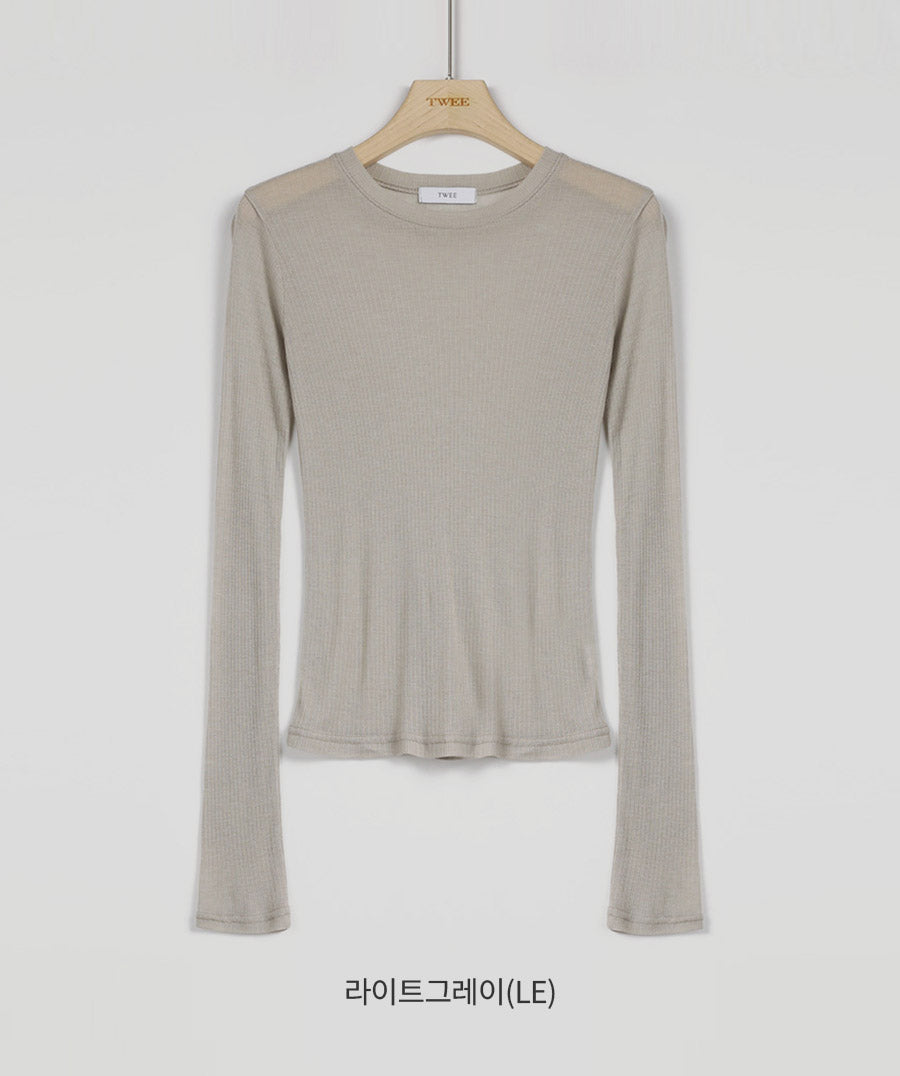 LucyLiu See-Through Round T-Shirts
