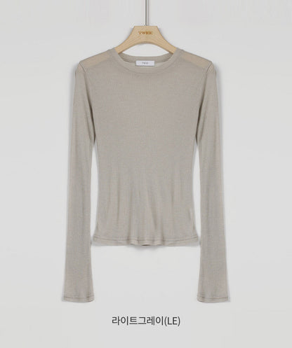 LucyLiu See-Through Round T-Shirts