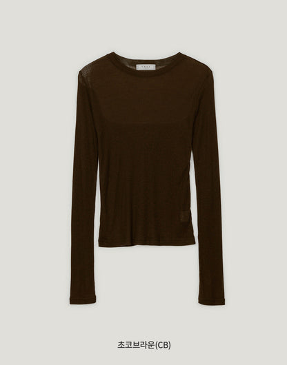 LucyLiu See-Through Round T-Shirts