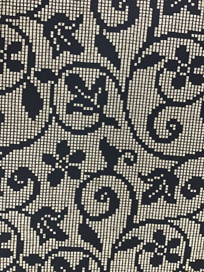 Couvre-lit réversible Crochet noir