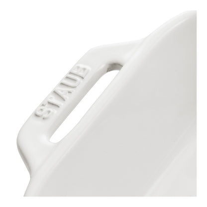 STAUB Ceramique 2,4 L Ceramic Rectangular Oven Dish, White