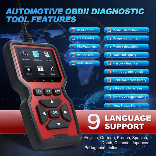 NNETM Professional OBD2 Live Data Diagnostic Scanner Tool