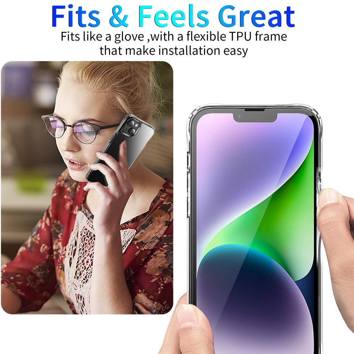 Shockproof Clear Case for iPhone 15