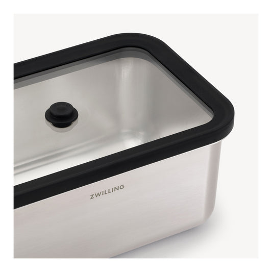 ZWILLING Fresh & Save STAINLESS S/M/L / 6 Piece Vacuum Box Set, Stainless Steel, Silver