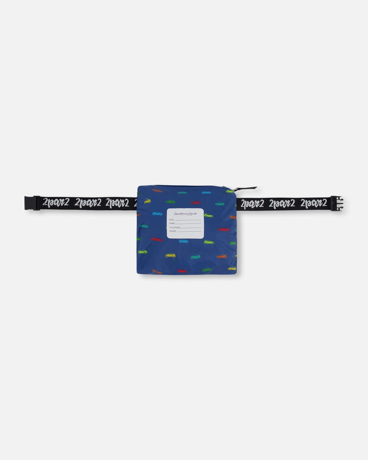 Packable Windbreaker In Polyester Blue Car Print