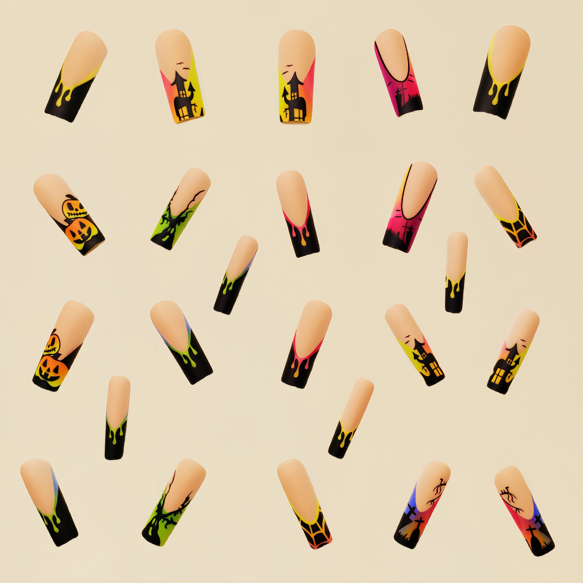 Halloween-Themed Press-On Nails