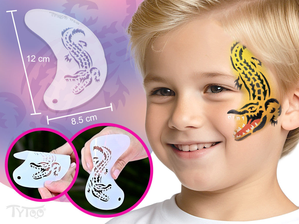 TyToo félarc sablon - Krokodil-4