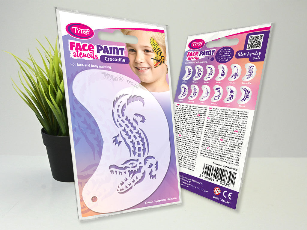 TyToo félarc sablon - Krokodil-5