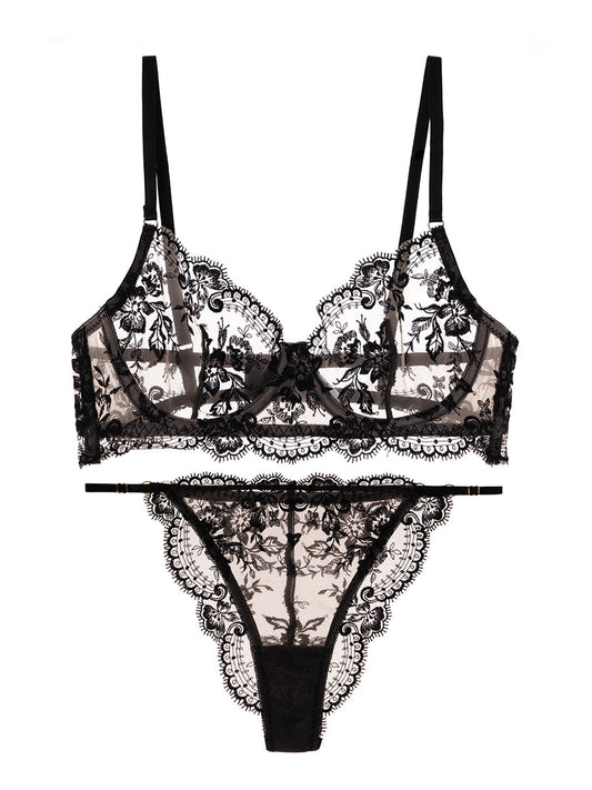 Black Classic Lace Lingerie Set