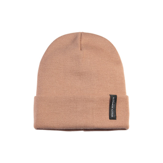 RB5005AZ | CIMONE Unisex Knit Beanie in Tubular Wool Blend Made in Italy. Color: Antique Pink. One Size