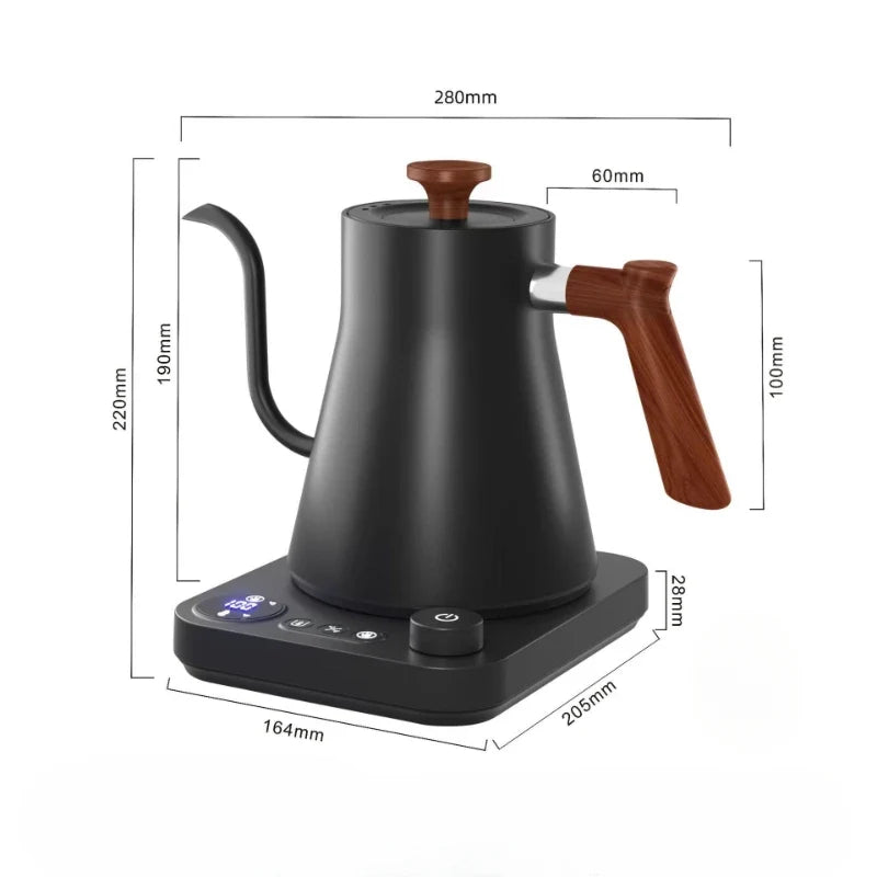 1200W Intelligent Constant Temperature Electric Kettle Hand Brewed Coffee Pot Gooseneck Pot Used for Brewing Milk Powder-2