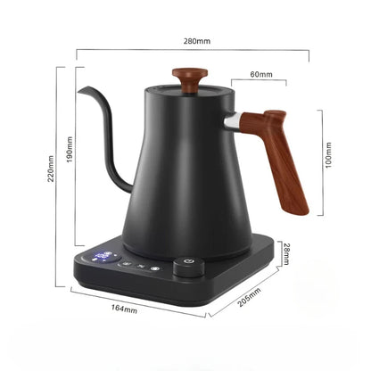 1200W Intelligent Constant Temperature Electric Kettle Hand Brewed Coffee Pot Gooseneck Pot Used for Brewing Milk Powder-2