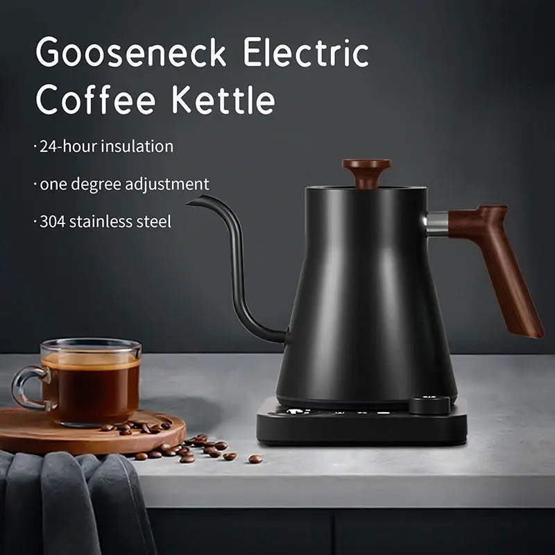 1200W Intelligent Constant Temperature Electric Kettle Hand Brewed Coffee Pot Gooseneck Pot Used for Brewing Milk Powder-0