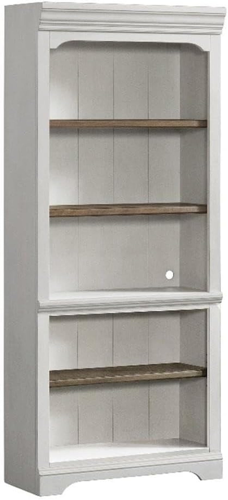 Contemporary White Oak Bookcase Set Shelf Organizer