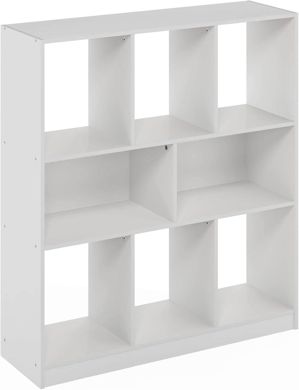 White 8 Cube Horizontal Storage Bookshelf Organizer
