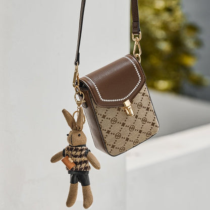 Caffrey Vintage Monogram Phone Crossbody Bag