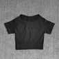 Women Yoga Shirts Short Sleeve Crop Top Gym Tops Fitness Running Workout Sport T-Shirts Sports Wear